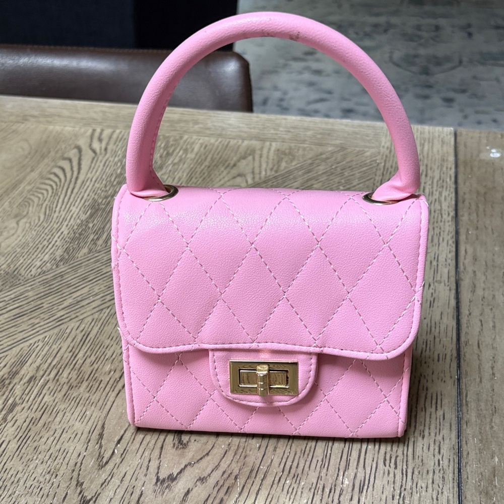 Pink Quilted Handbag